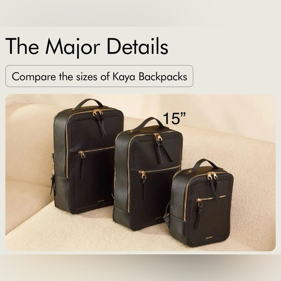 CALPAK Kaya 15 inch Laptop Computer Backpack in Mocha Limited Color $138 MSRP - Picture 9 of 17